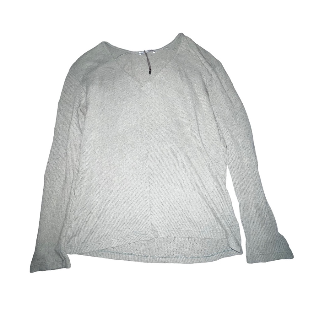 Zara Trafaluc Women V Neck Gray Sweater Casual Pullover Knit